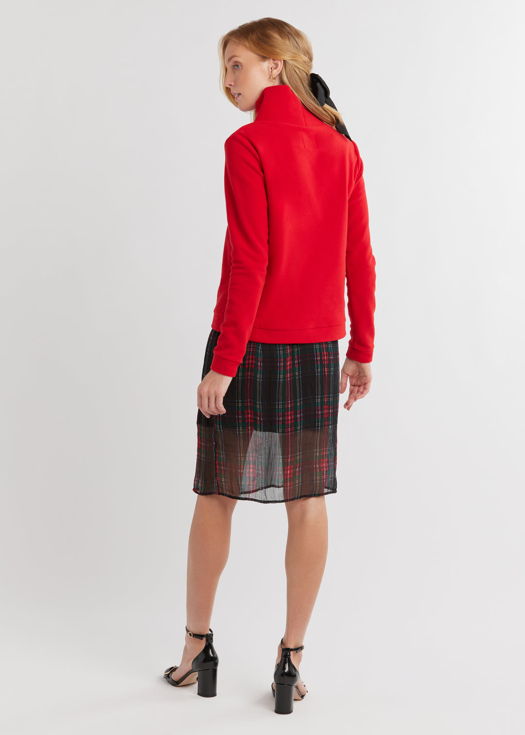 Park Slope Turtleneck in Vello Fleece (Scarlet)