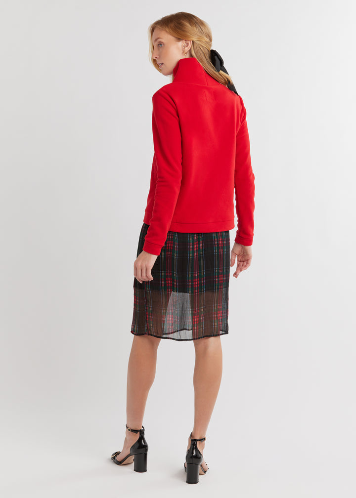 Park Slope Turtleneck in Vello Fleece (Scarlet)