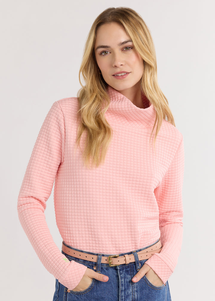 Park Slope Turtleneck in Waffle (First Blush)