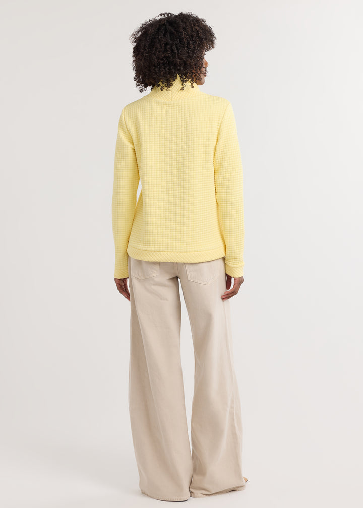 Park Slope Turtleneck in Waffle (Lemon Meringue)