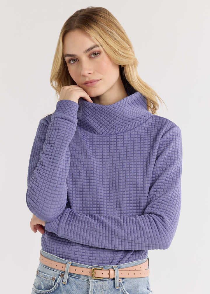 Park Slope Turtleneck in Waffle (Velvet Morning)