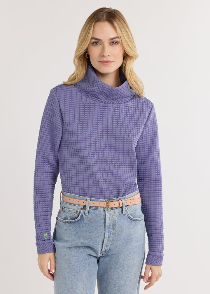 Park Slope Turtleneck in Waffle (Velvet Morning)