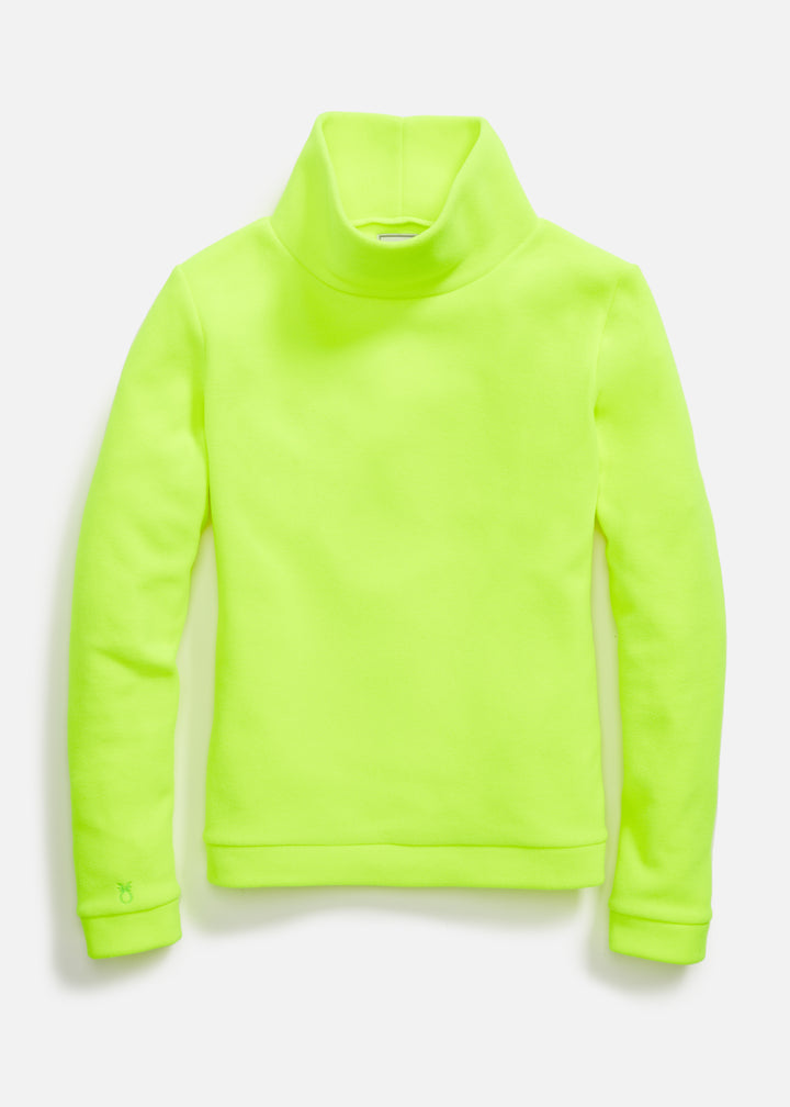 Park Slope Turtleneck in Vello Fleece (Neon Yellow)