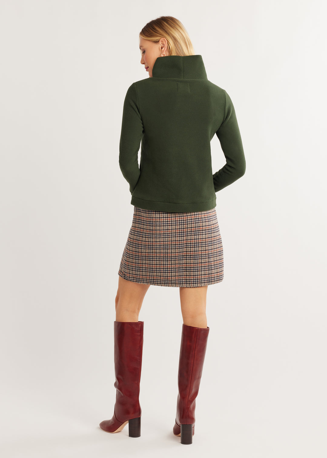 Park Slope Turtleneck in Vello Fleece (Spruce)