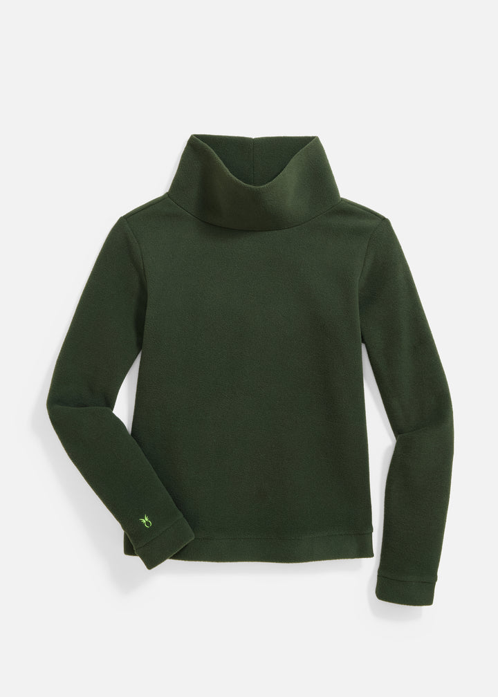 Park Slope Turtleneck in Vello Fleece (Spruce)