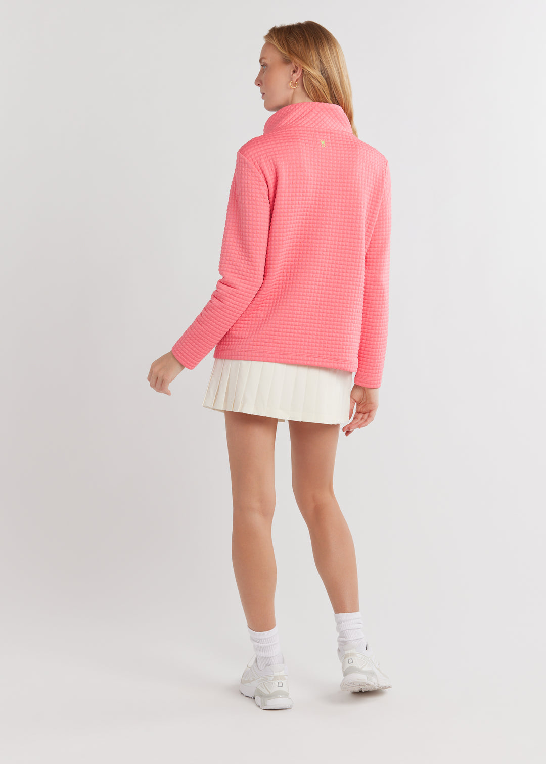 Perry Street Pullover in Waffle (Pink Lemonade)