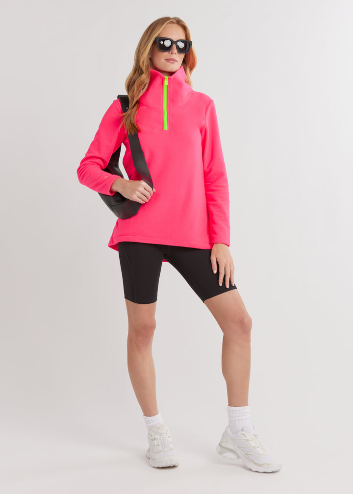 Prospect Pullover in Vello Fleece (Neon Pink)