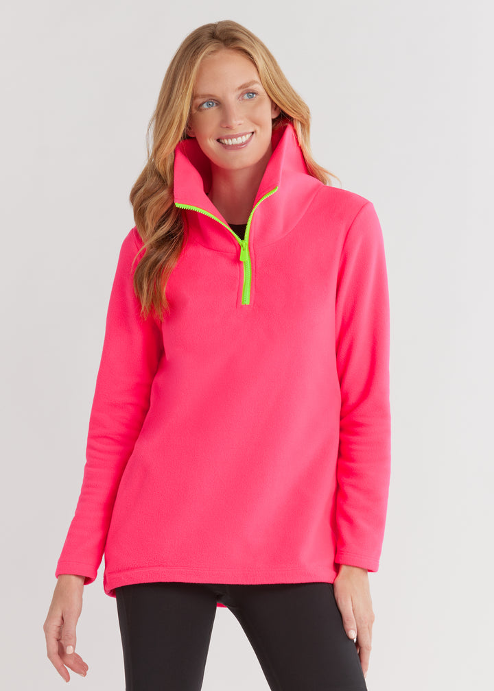 Prospect Pullover in Vello Fleece (Neon Pink)