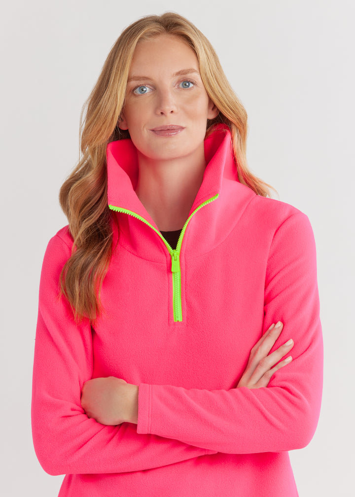 Prospect Pullover in Vello Fleece (Neon Pink)