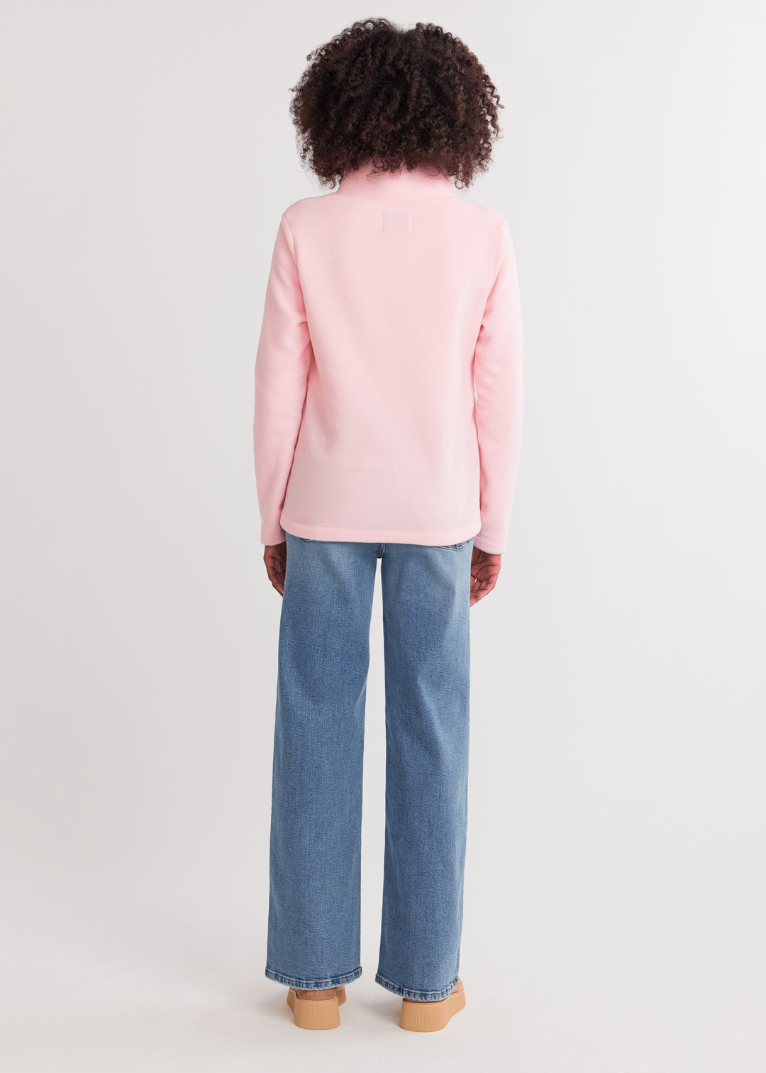 Sheffield Island Pullover in Vello Fleece (Pink)