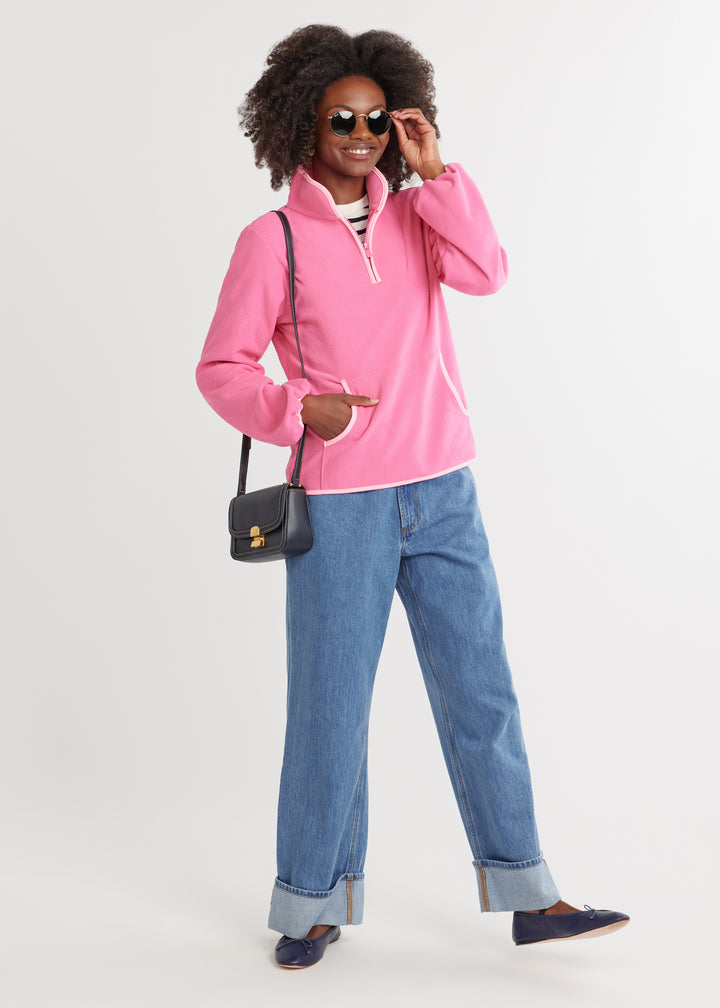 Skylark Pullover in Terry Fleece (Bubble Gum Pink)