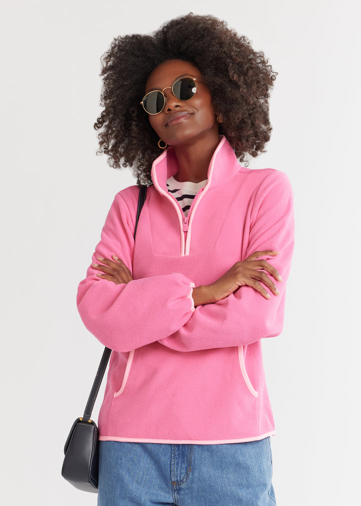 Skylark Pullover in Terry Fleece (Bubble Gum Pink)