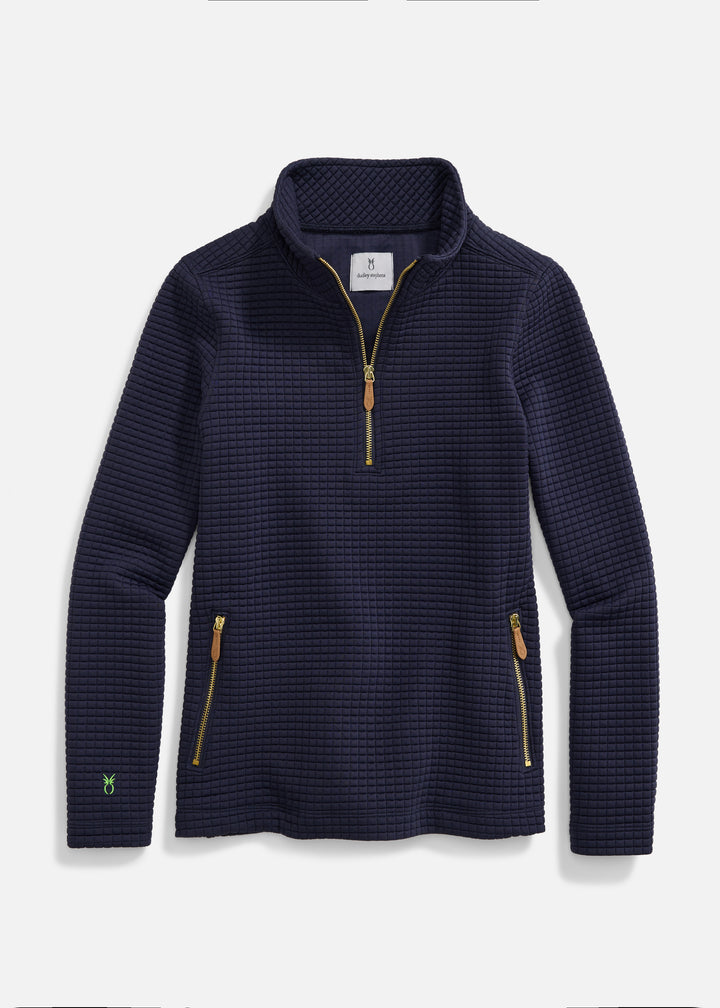 Smith Point Pullover in Waffle (Navy)