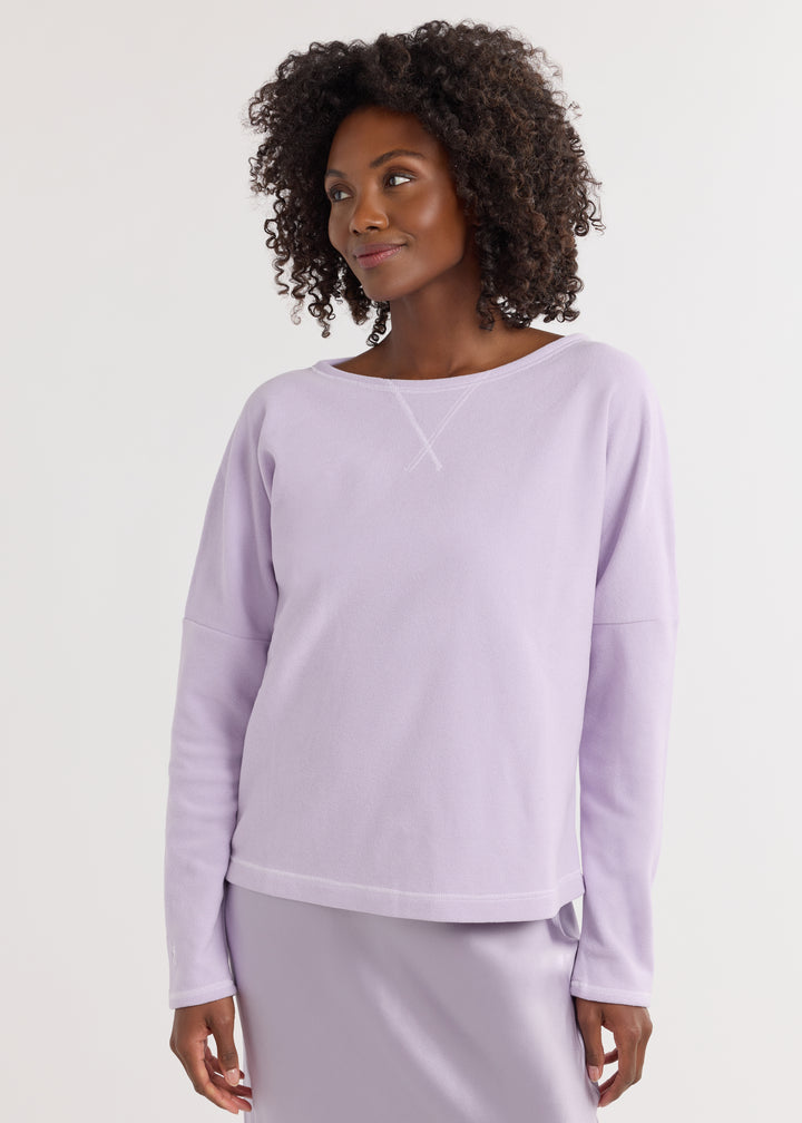 Somerset Sweatshirt in Terry Fleece (Lavender)