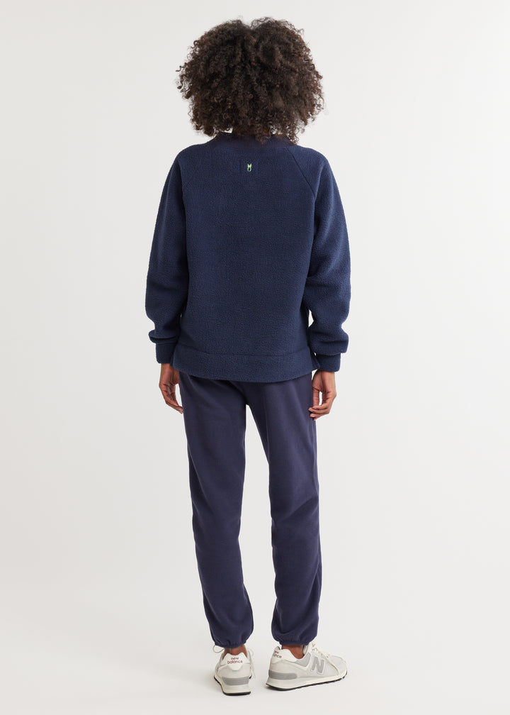 Stanwich Sweatshirt in Sherpa/Vello Fleece (Navy)