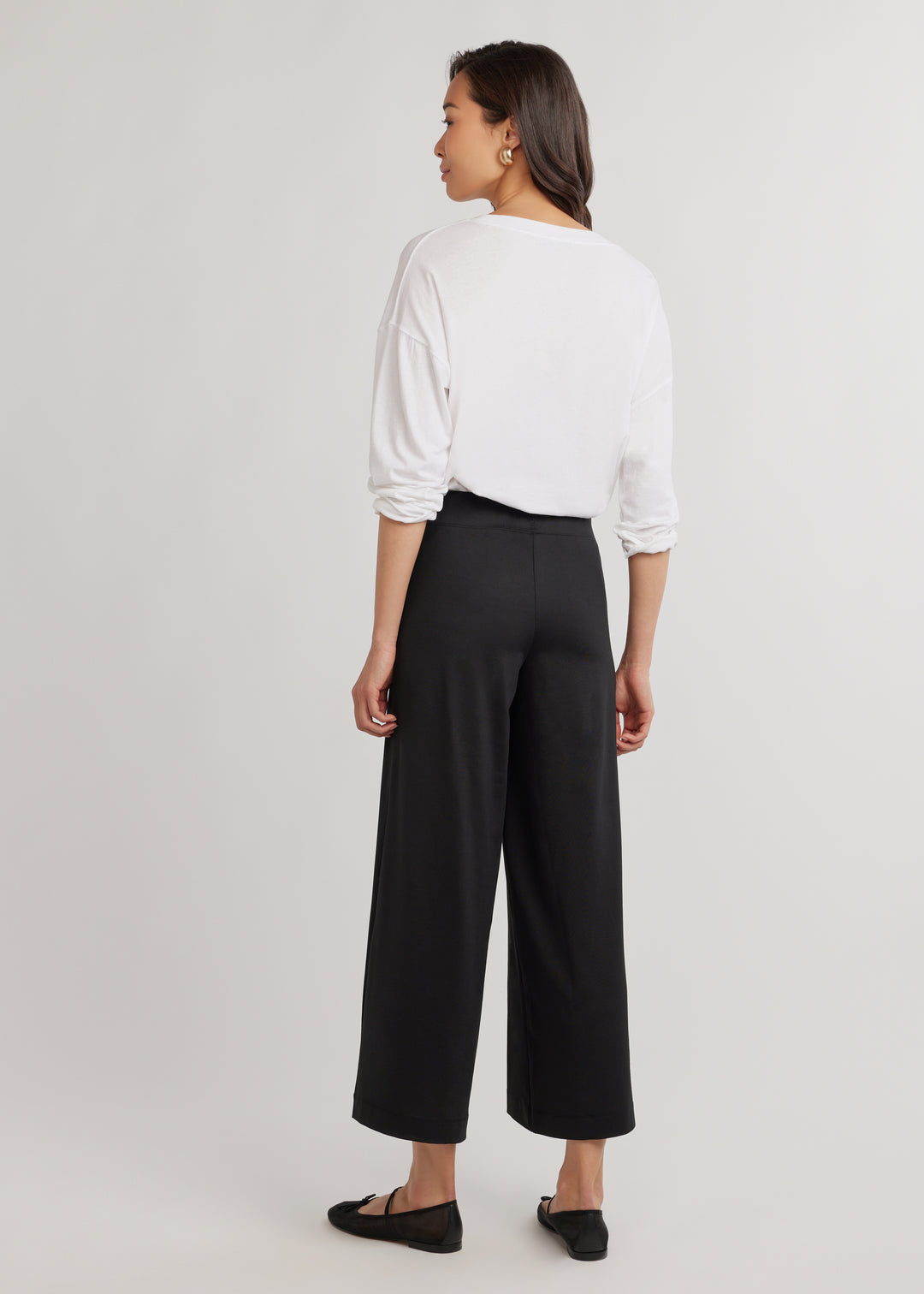 St. Simons Crop Pant in Heavy Weight Luxe Stretch (Black)