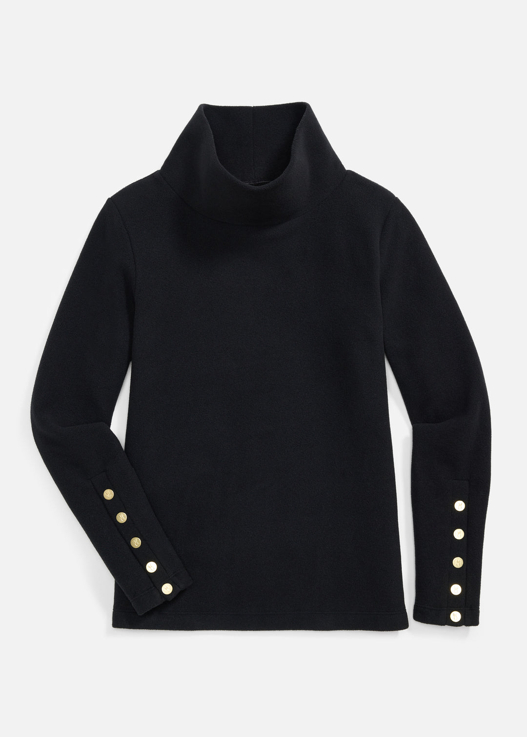 Sun Valley Turtleneck in Vello Fleece (Black)