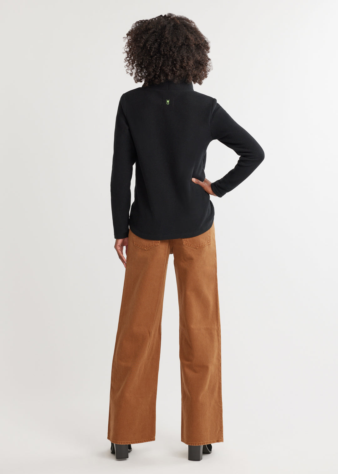 Sun Valley Turtleneck in Vello Fleece (Black)