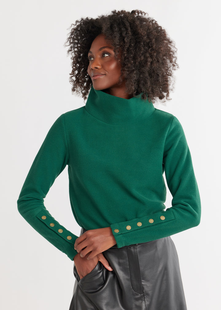 Sun Valley Turtleneck in Vello Fleece (Emerald)