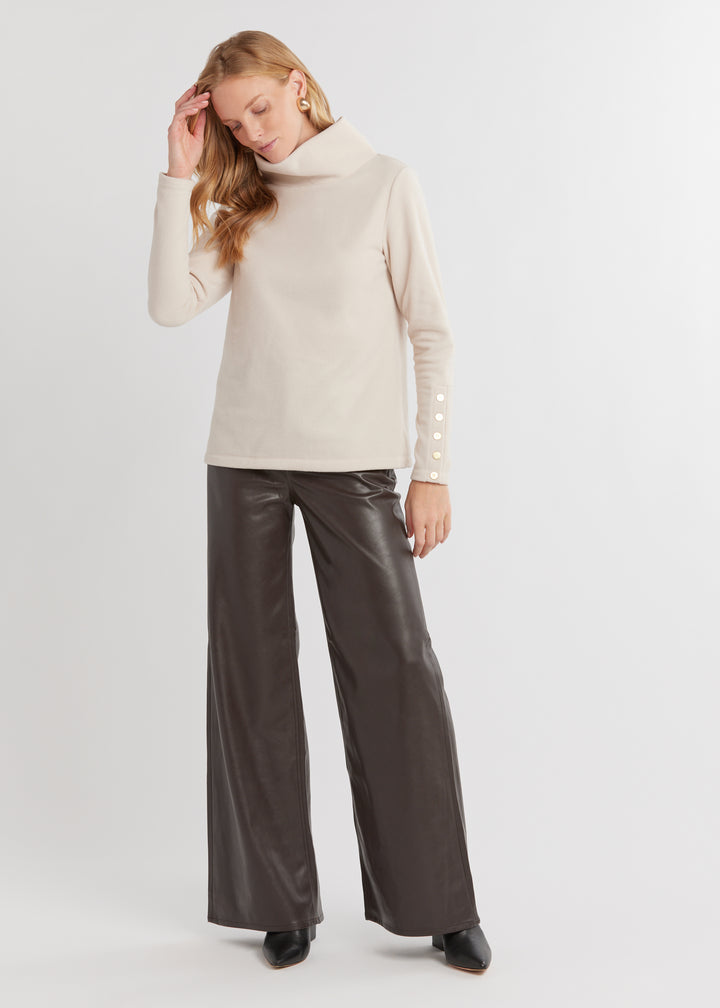 Sun Valley Turtleneck in Vello Fleece (Oatmeal)