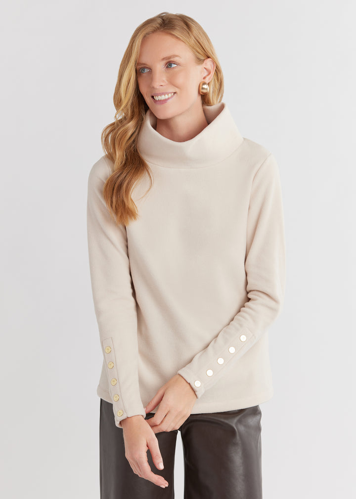 Sun Valley Turtleneck in Vello Fleece (Oatmeal)