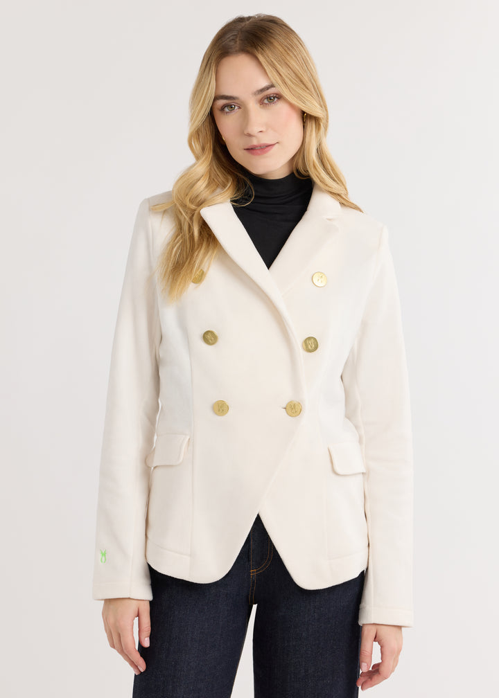 Uptown Blazer in Vello Fleece (Cream)