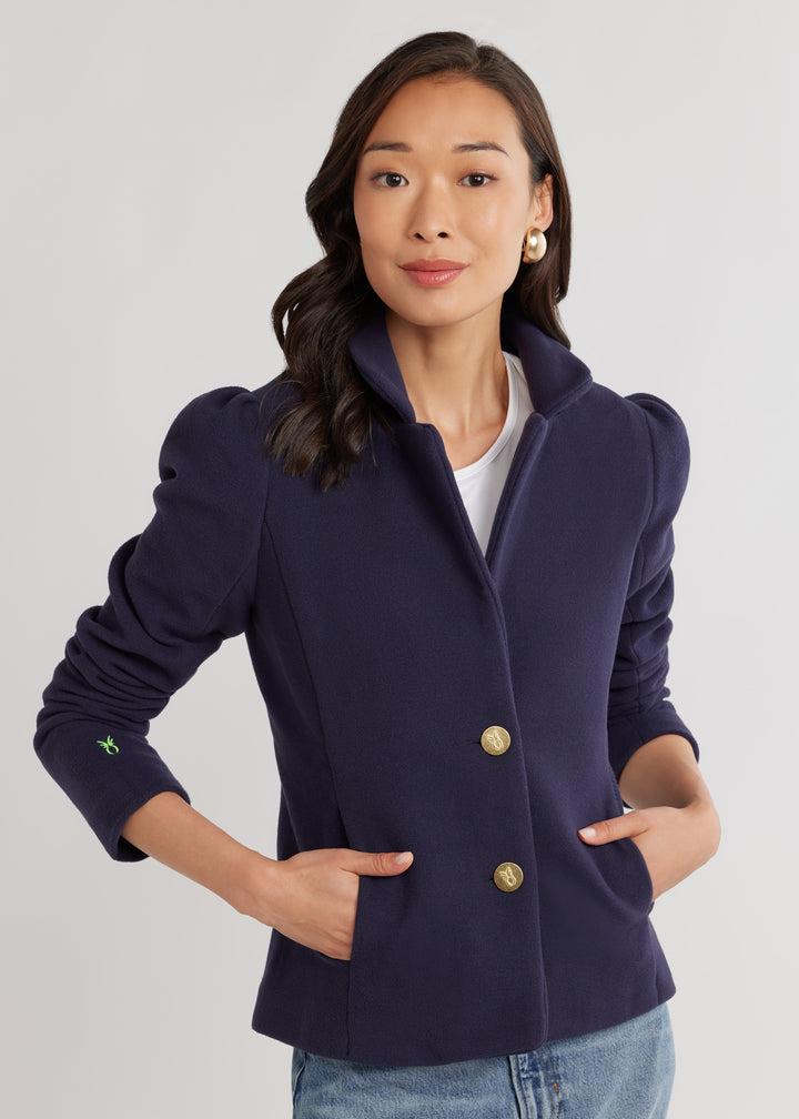 Windsor Blazer in Vello Fleece (Navy)