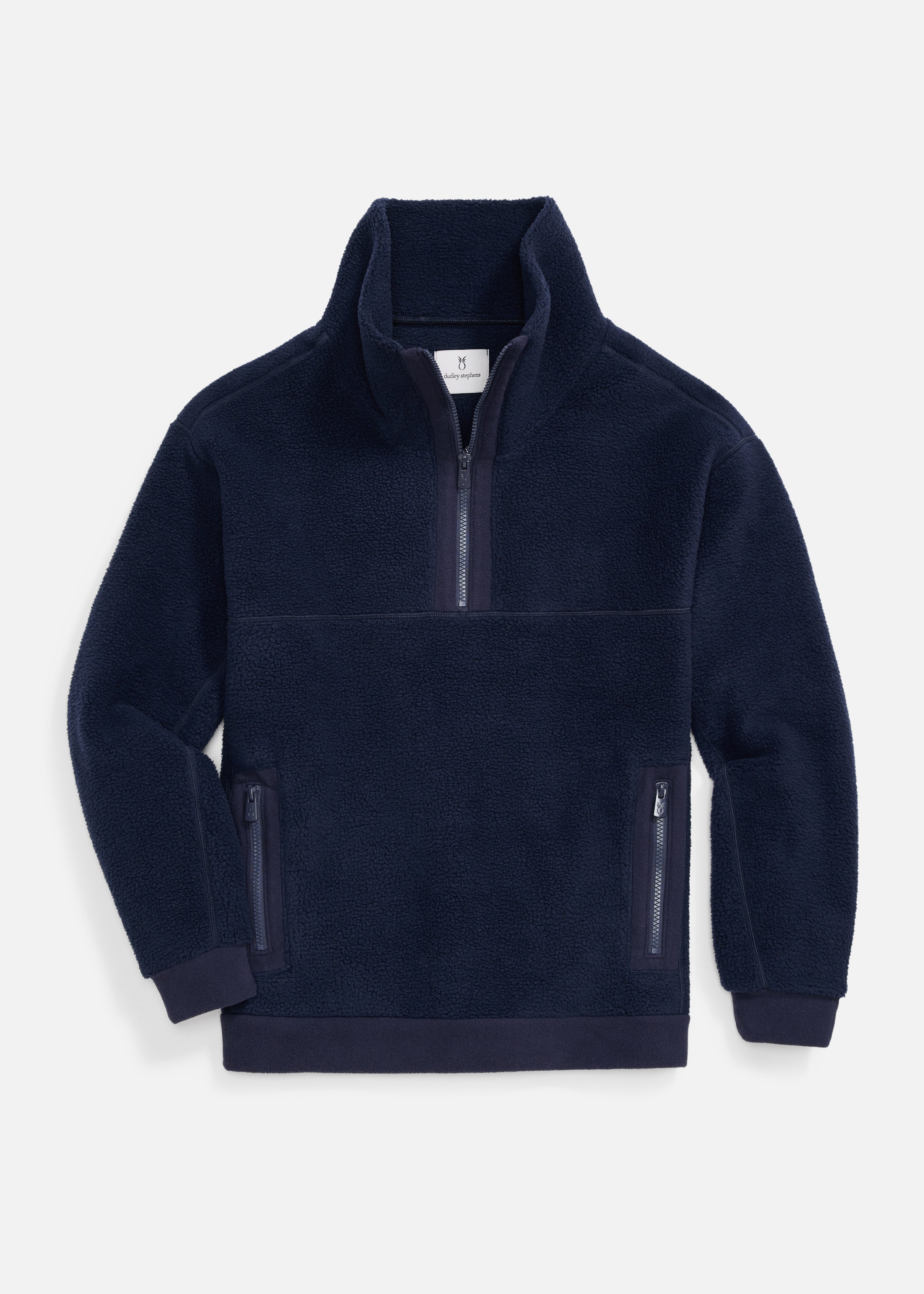 Navy fleece pullover hotsell