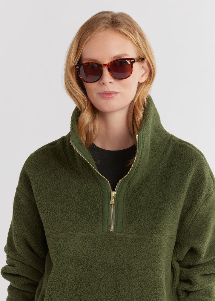 Woodway Pullover in Sherpa Fleece (Spruce)