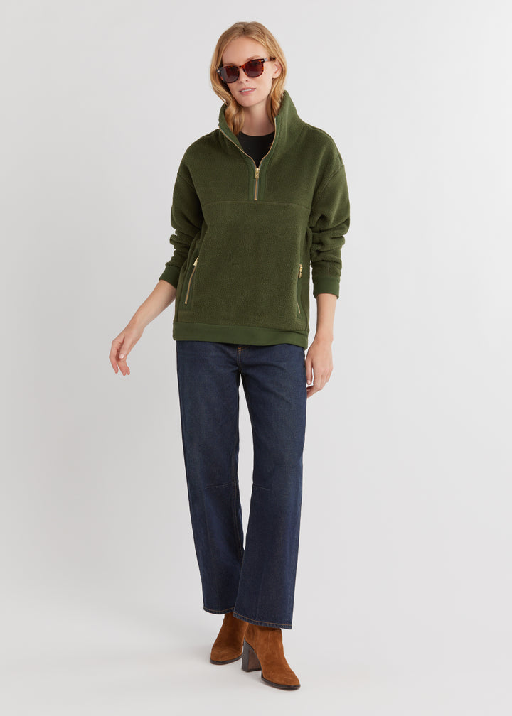 Woodway Pullover in Sherpa Fleece (Spruce)