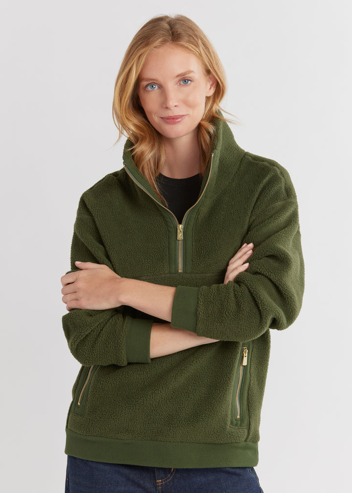 Woodway Pullover in Sherpa Fleece (Spruce)